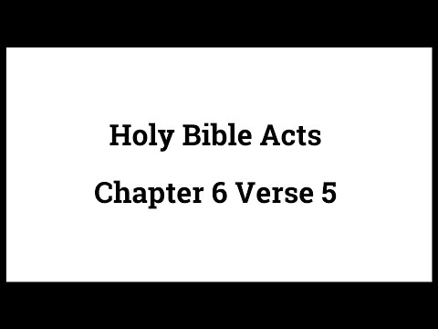 Holy Bible Acts 6:5