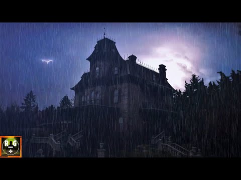 Spooky Thunderstorm Sounds | Sleep in The Haunted Mansion with Rain and Thunder at Night