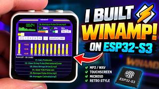 I Built Winamp on ESP32-S3! | Waveshare 2.16" AMOLED 480×480 MP3/WAV Player