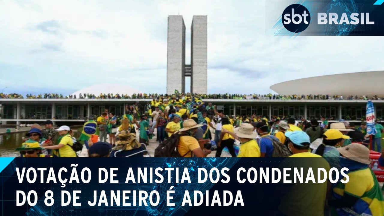 Governo posterga sessão e consegue adiar votação de anistia a condenados | SBT Brasil (10/09/24)