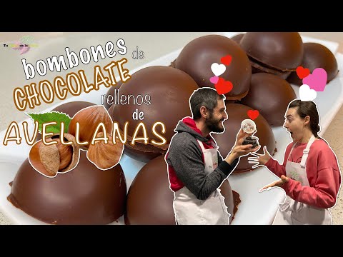Bombones de Chocolate rellenos de Avellanas Caseros |Veganos|