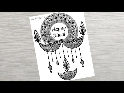 How to draw Dream Catcher mandala art Easy mandala drawing How to draw Mandala for Beginners