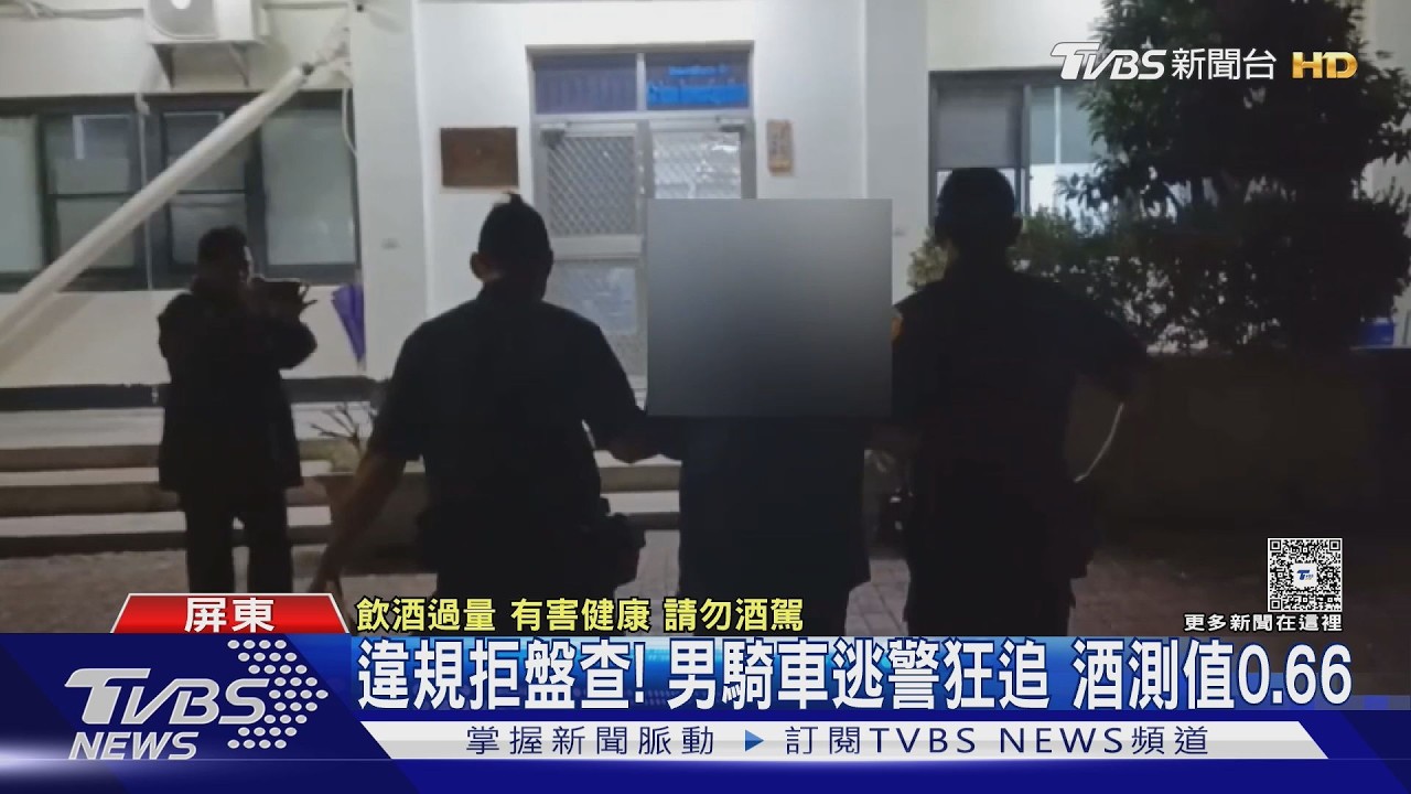 影音／拒檢逃5分鐘終落網！　屏東男酒駕闖紅燈　圍觀民眾驚呼連連