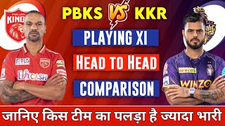 IPL 2023 - PBKS vs KKR Comparison | Kolkata Knight Riders vs Punjab Kings Comparison | PBKS vs KKR