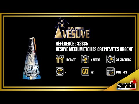 32835 - VESUVE® MEDIUM ETOILES CREPITANTES ARGENT