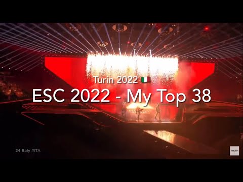 ESC 2022 - My Top 38 (+🇮🇸🇵🇹🇸🇪)