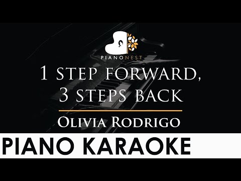 Olivia Rodrigo - 1 step forward, 3 steps back - Piano Karaoke Instrumental Cover with Lyrics