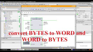 TIA Portal convert BYTES to WORD and WORD to BYTES