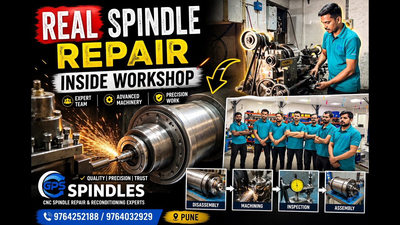 Complete Spindle Reconditioning Process | CNC Spindle Repair | General Precision Spindles Pune