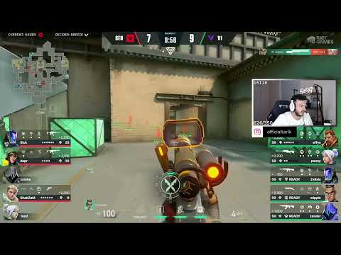 Tarik reacts to incredible V1 Wippie 4k against Sentinels | VCT NA | Version 1 vs Sentinels