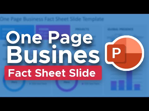 How To Make a One Page Business Fact Sheet in PowerPoint