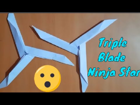 How to make a Triple Blade Ninja star Boomerang || By Varun's Origami House.