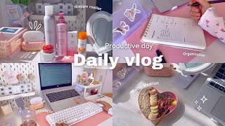 Daily vlog🥟aesthetic diaries, self care, sushi time, being productive🎀