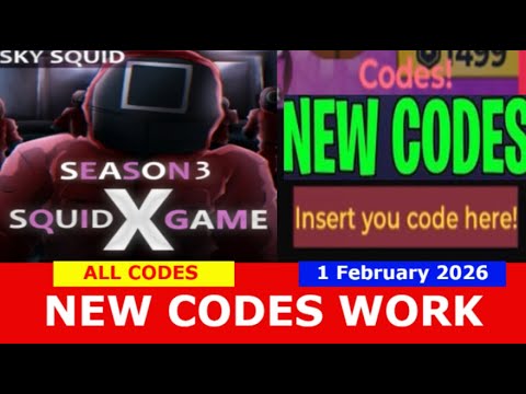 Squid Game X *NEW UPDATE CODES February 1, 2026* [❄️] Squid Game X ROBLOX | ALL CODES