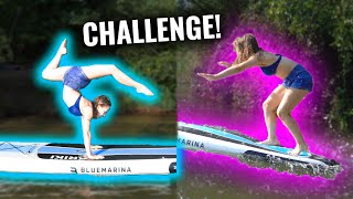 CHALLENGES auf einem STAND UP PADDLE gegen ein MÄDCHEN! || VLOG 326 Bluemarina