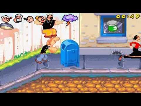 popeye rush for spinach gba gameshark codes