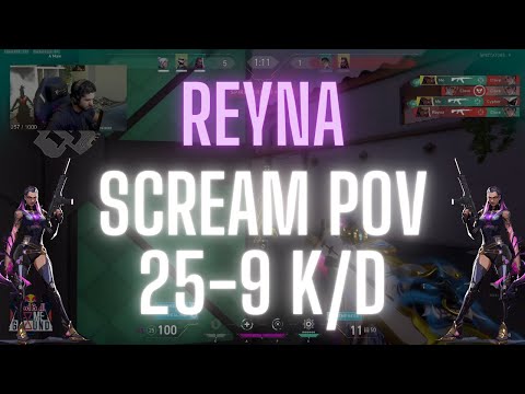 KC ScreaM POV Reyna on Sunset 25-9 K/D (VALORANT Pro POV)