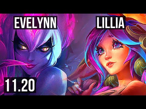 EVELYNN vs LILLIA (JUNGLE) | 13/0/8, Legendary, 400+ games | EUW Grandmaster | v11.20