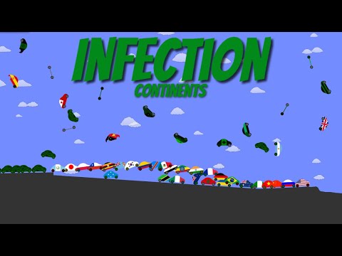 Continents Infection Car Race - Survival Car Race - Continents 2024 - Algodoo