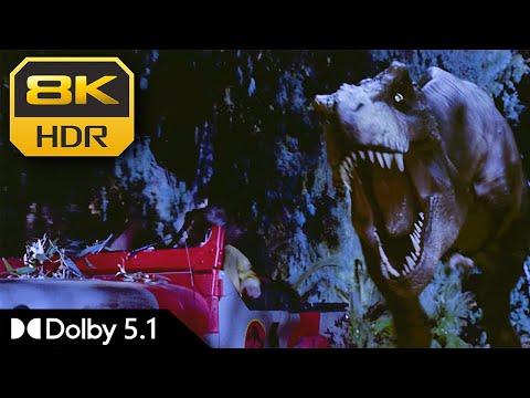 8K HDR • Outrunning a T-Rex (Jurassic Park) • Dolby 5.1