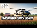 🚁uh60 blackhawk helicopter skins u0026 update farming simulator 22