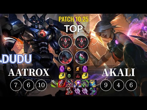 HLE DuDu Aatrox vs Akali Top - KR Patch 10.25