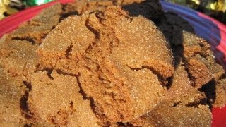 preview picture of video 'Christmas Day GINGERSNAP COOKIES - How to make GINGER COOKIES Recipe'