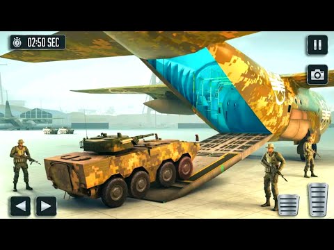 Transporting US Army Jeep in Long Trailer Truck - Airplane Transport Car 2021 - Android Gameplay #7