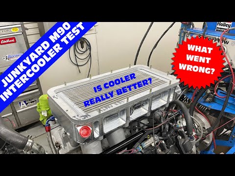 HOW MUCH HP IS AN INTERCOOLER WORTH? CHEAP, JUNKYARD M90 BLOWER GETS A TICK PERFORMANCE INTERCOOLER.