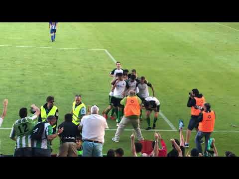Gol de Juanjo Exposito en el descuento. Racing de Santander 2 Durango 0