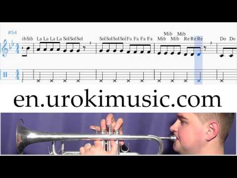 How to Play Trumpet Adele Hello Part#1 Melody School Learn Class Course Tutorial Sheet Music Tabs