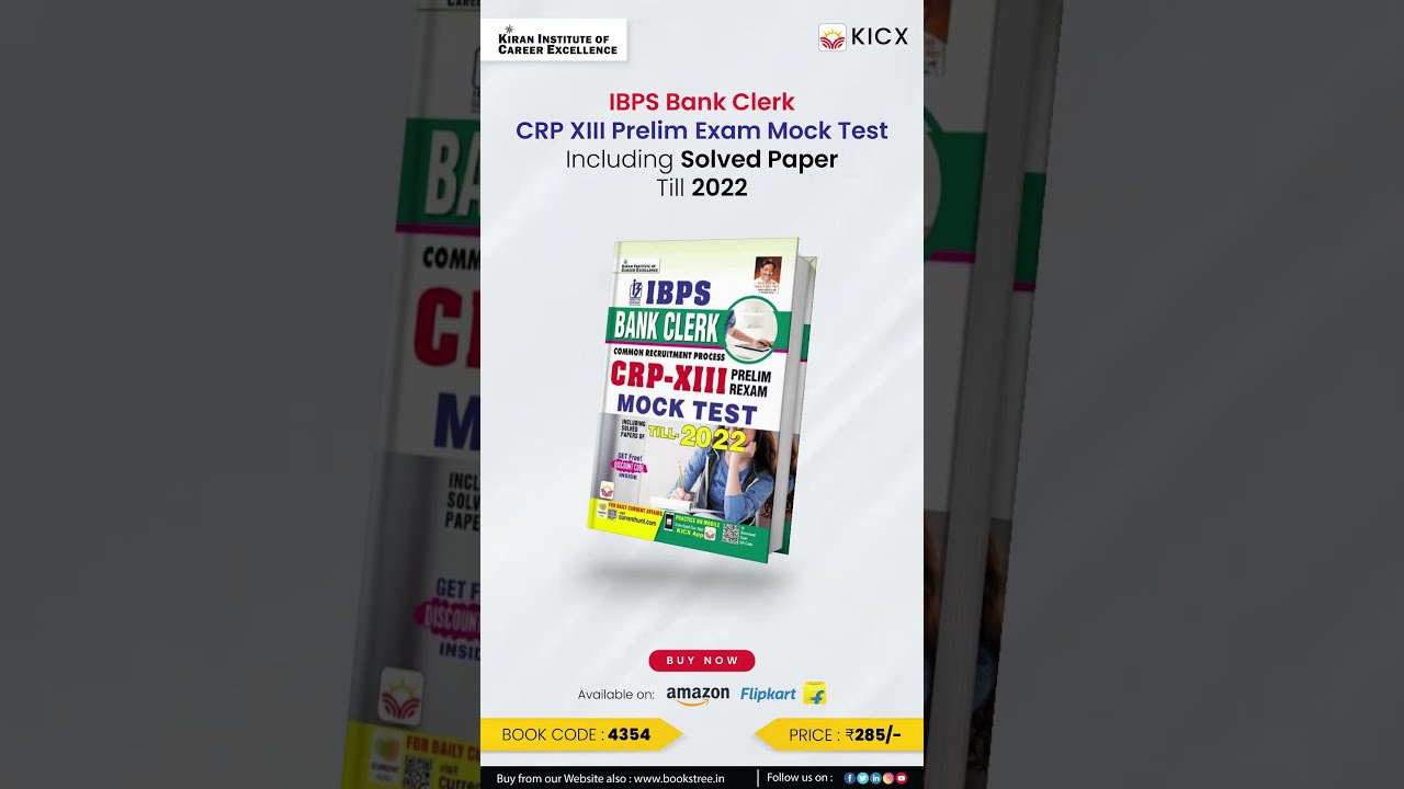 IBPS Bank Clerk CRP XIII Prelim Exam Mock Test Including Solved Paper Till 2022