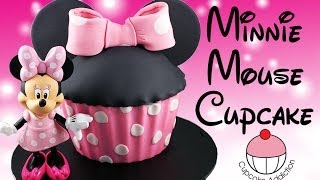 Minnie Mouse Cake! How to Make a Giant Minnie Mouse Cupcake with Cupcake Addiction