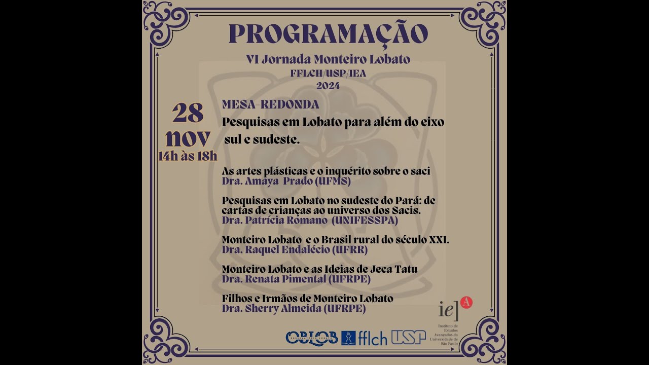 VI Jornadas Monteiro Lobato - 28/11/24