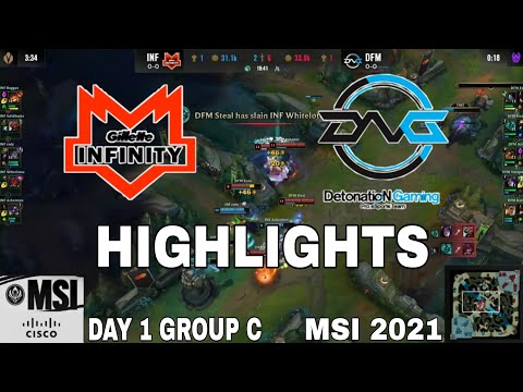 Highlights INF vs DFM MSI 2021 Day 1 Group C Gillette Infinity vs Detonation FocusMe