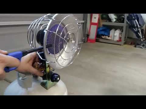 Lighting the Dyna-Glo Single Burner  Radiant Tank Top Propane Portable Heater