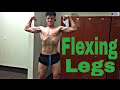 15 Year Old Bodybuilder Flexing | Legs