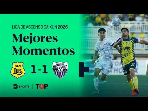 Compacto TOP | 🟡⚫ San Luis 1 - 1 🔵⚪ Deportes Recoleta | Liga de Ascenso Caixun 2026 - Fecha 29