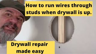 Unbelievable Trick to Run Wires Through Walls and Fix Drywall - You Won