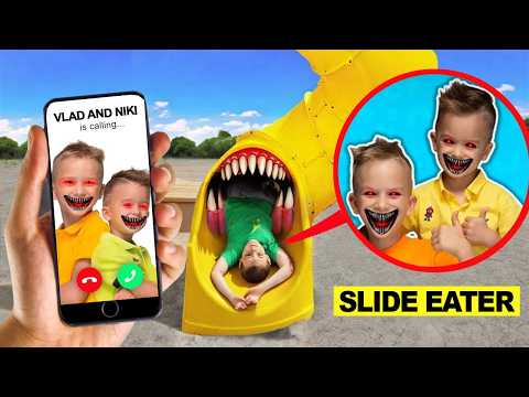 DROHNE ÜBERWACHT VLAD UND NIKI MIT SLIDE EATER AUF KAMERA UM 3 UHR!