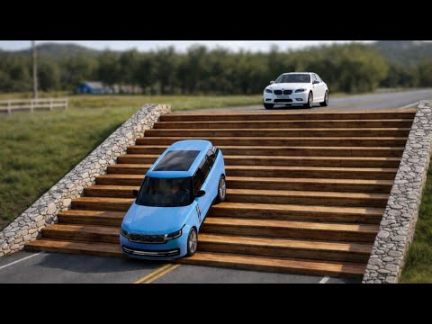 Cars vs Stairs Challenge #12 in BeamNG Drive!