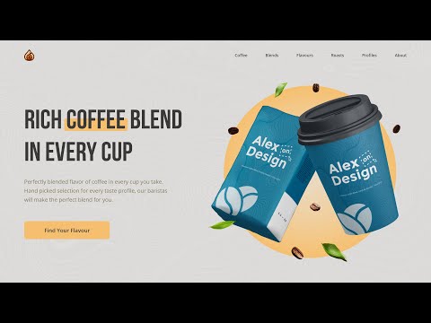 Coffee Website Design In Adobe Xd / Auto Animate