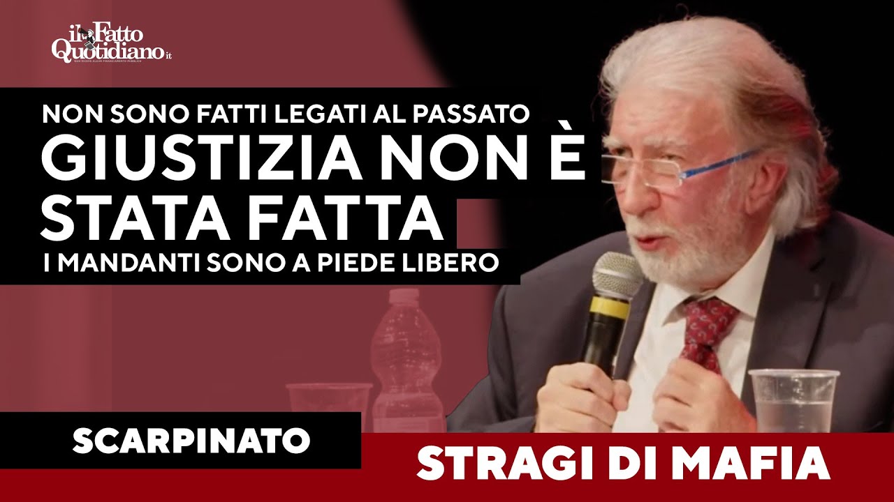 Scarpinato sulle stragi di mafia: "Giustizia non è stata fatta, i mandanti sono a piede libero"