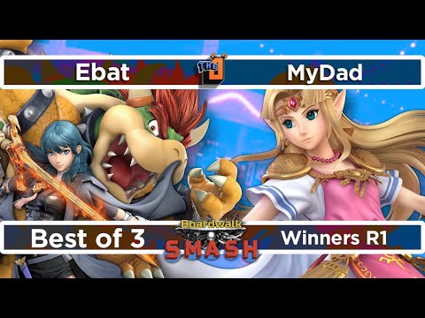 Winners R1 Ebat (Bowser, Byleth) vs MyDad (Zelda) - Boardwalk Smash #30 - SSBU