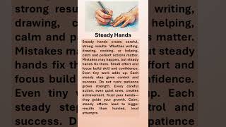 Steady Hands “Start Today, Do Confidently Tomorrow!”  #boostyourconfidence #selfgrowth
