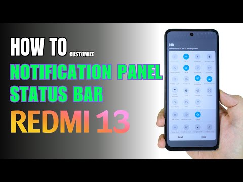 How to Customize Notification Panel | Control Center | Status bar on Redmi 13