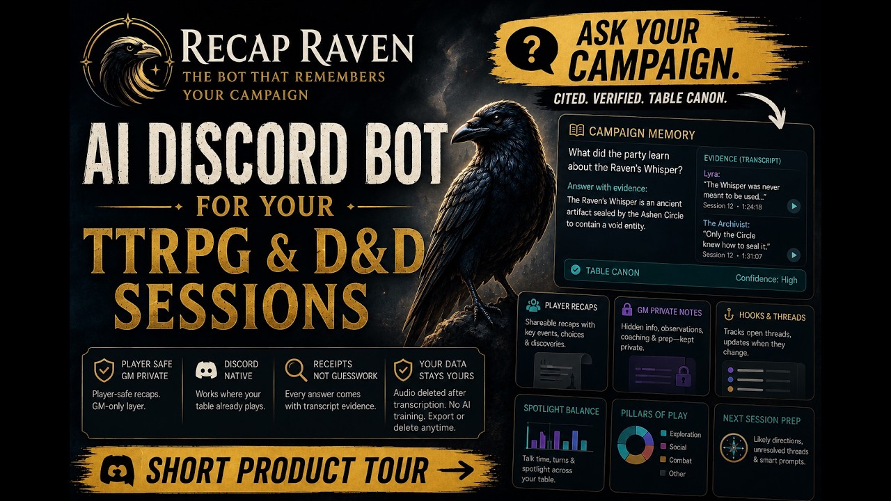 Recap Raven video preview