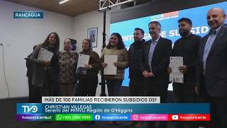Más de 100 familias de Rancagua reciben subsidios, Minvu anuncia nuevo beneficio a sectores medios
