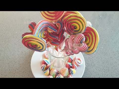 Rainbow meringue lollipop/Acadele din bezea