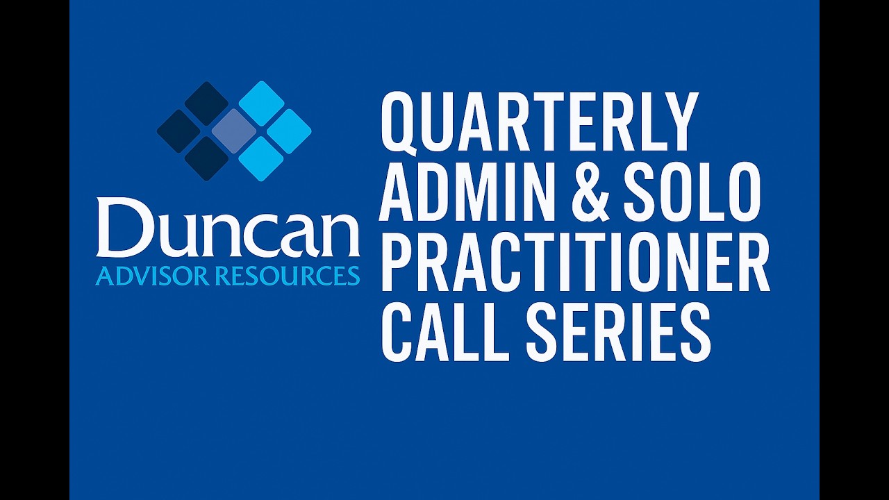 31/3/2026: 1st Quarter Admin and Solo Practitioner Call